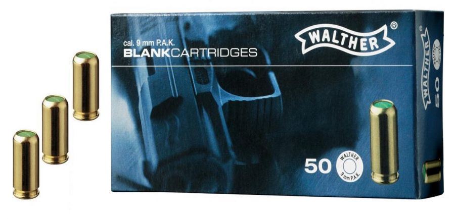 50 cartouches à blanc Walther 9 mm PAK (Pistolet) - Armurerie Centrale