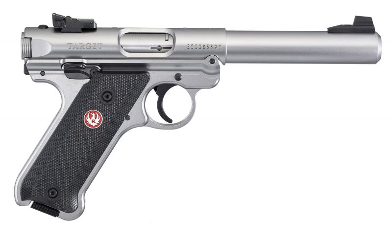Pistolet RUGER MARK IV Target Inox 5"1/2 calibre 22 Lr