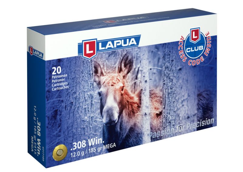 LAPUA cal.308 Win MEGA 185gr - 12 grammes /20