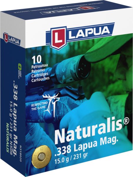 LAPUA cal.338 Lapua Mag NATURALIS 231gr - 15 grammes /10