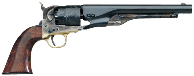 Revolver à Poudre Noire UBERTI 1860 Army Gravé Bleui 8" Cal.44
