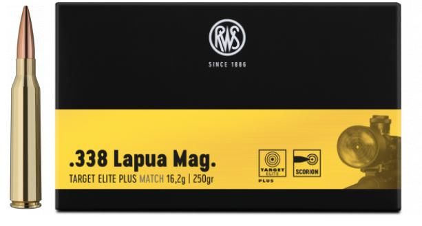 RWS cal.338 Lapua Mag TARGET ELITE PLUS Match 300 grains - 19.4 grammes /20