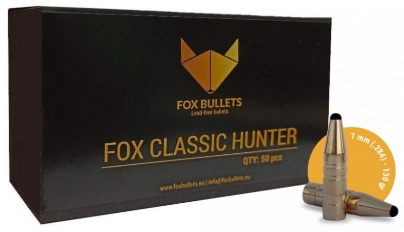 Ogives Sans Plomb FOX Classic Hunter cal.270 (6.86mm) 145gr /50