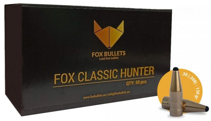Ogives Sans Plomb FOX Classic Hunter cal.308 (7.62mm) 110gr /50