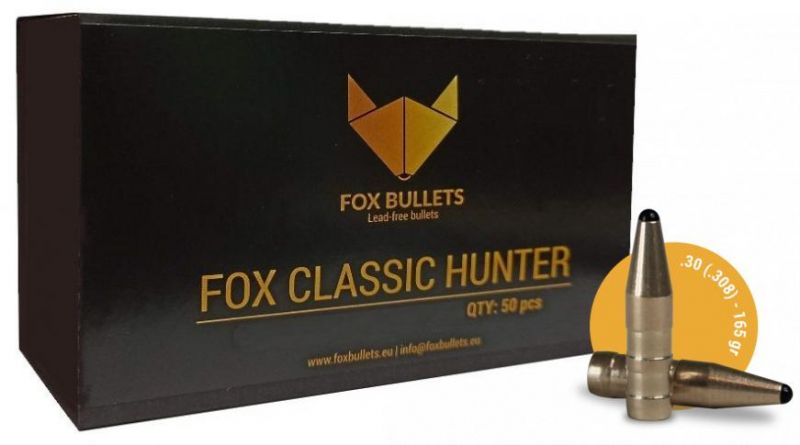 Ogives Sans Plomb FOX Classic Hunter cal.308 (7.62mm) 150gr /50