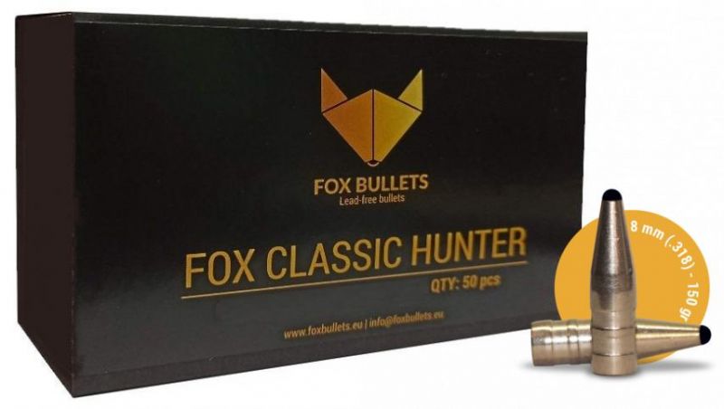 Ogives Sans Plomb FOX Classic Hunter cal.308 (7.62mm) 180gr /50