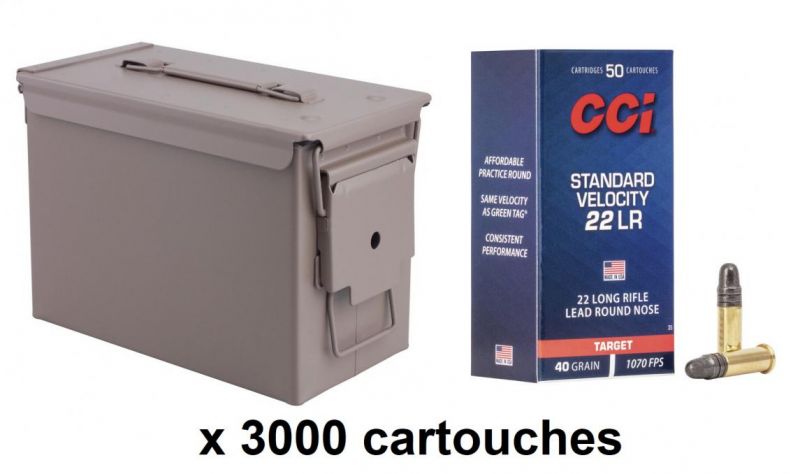 CCI 22lr Standard /Caisse TAN 3000 cartouches