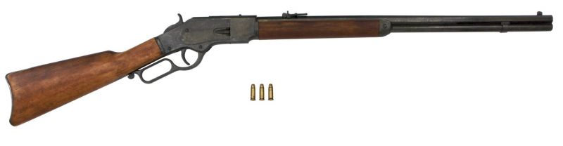 Réplique DENIX Carabine Winchester 1873 Aspect Vieilli Cal.44-40 Win "Balles éjectables"