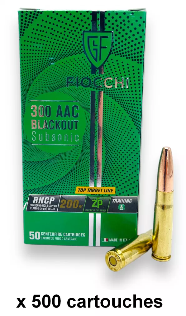 FIOCCHI cal.300 AAC Blackout FMCP Subsonic 200 grains - 13 grammes /500