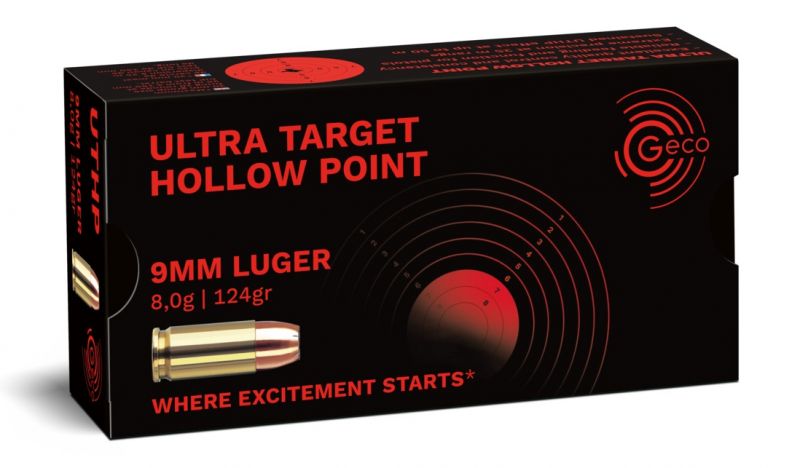 GECO cal.9mm PARA JHP Ultra Target Hollow Point /50