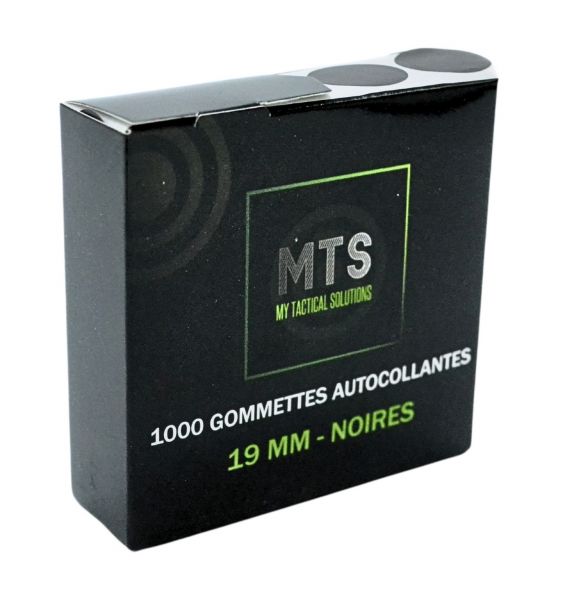 Gommettes pastilles Noires MTS diamètre 19 mm x1000