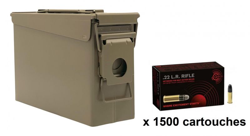 GECO 22 Lr Rifle /Caisse TAN 1500 cartouches