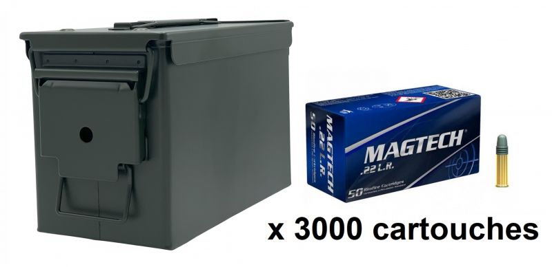 MAGTECH Standard LRN cal.22 Lr / Caisse Olive 3000 cartouches