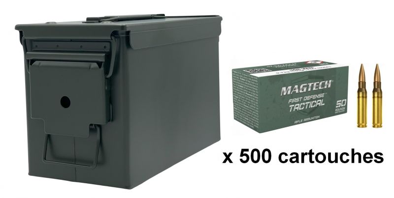 MAGTECH cal.308 Win FMJ /Caisse militaire 500 cartouches