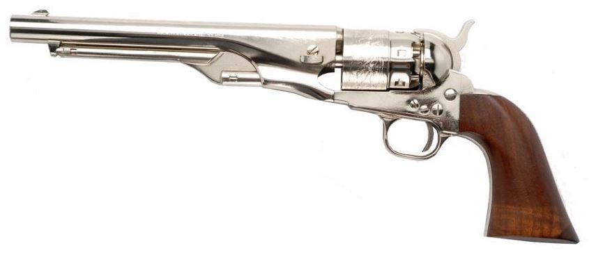 Revolver à Poudre Noire Pietta 1860 Army Acier Nickelé "CASN44" cal.44