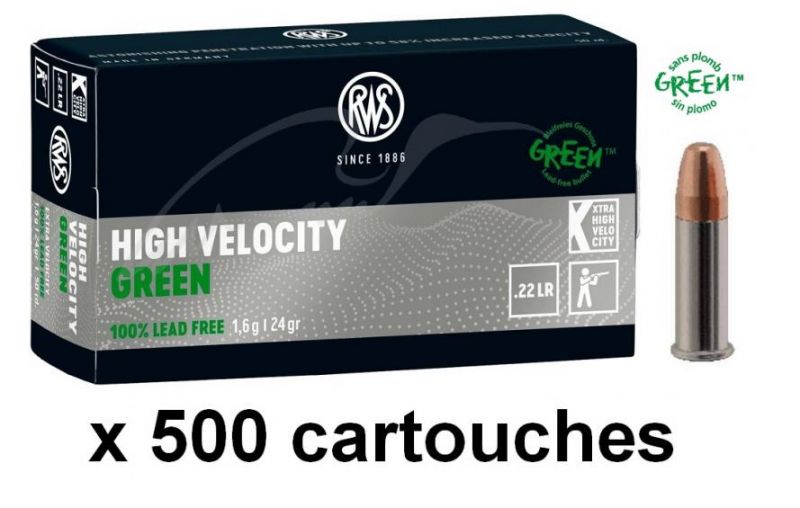 RWS High Velocity GREEN cal.22lr Field Line /500